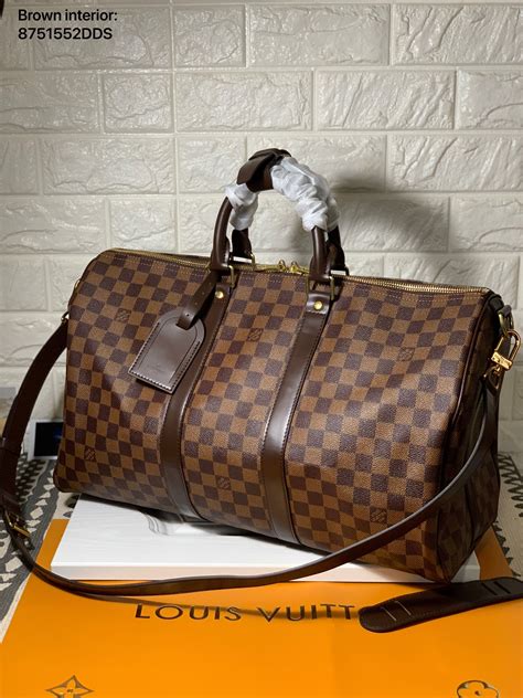 louis vuitton brown damier duffle bag|Louis Vuitton damier ebene backpack.